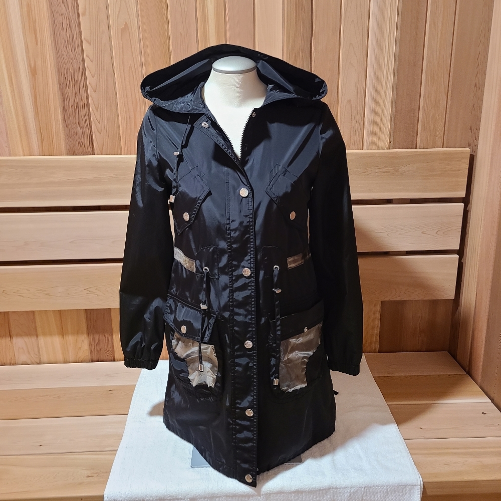 Rain coat or wind breaker Jacket by Betsey Johnson/ Sz XS